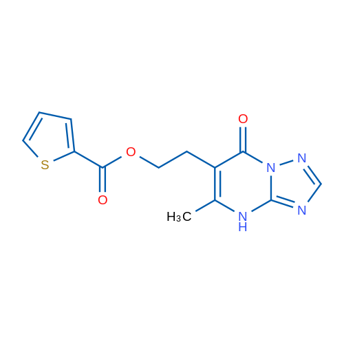 2-{5-methyl-7-oxo-4H,7H-[1,2,4]triazolo[1,5-a]pyrimidin-6-yl}ethyl thiophene-2-carboxylate 1g
