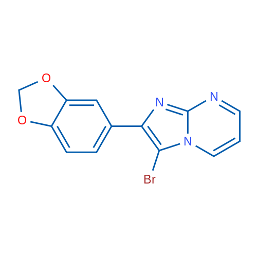 2-(Benzo[d][1,3]dioxol-5-yl)-3-bromoimidazo[1,2-a]pyrimidine 1g