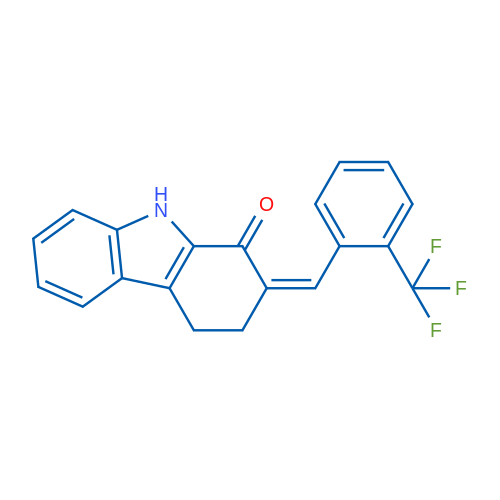 (2Z)-2-{[2-(trifluoromethyl)phenyl]methylidene}-2,3,4,9-tetrahydro-1H-carbazol-1-one 1g