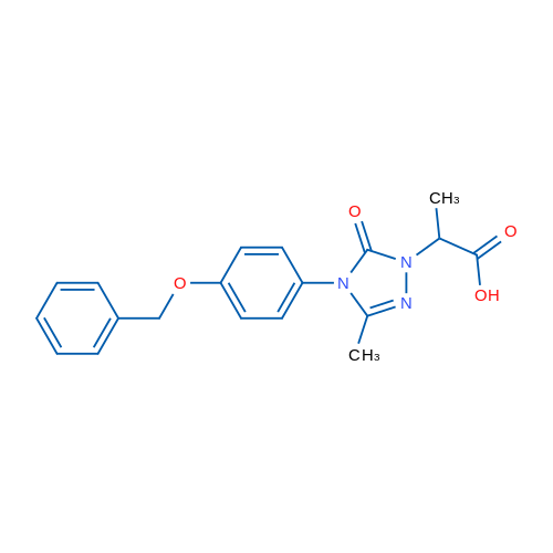 2-{4-[4-(benzyloxy)phenyl]-3-methyl-5-oxo-4,5-dihydro-1H-1,2,4-triazol-1-yl}propanoic acid 1g