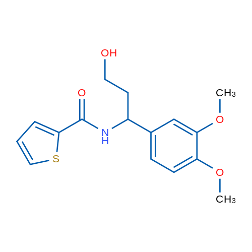 N-[1-(3,4-Dimethoxyphenyl)-3-hydroxypropyl]thiophene-2-carboxamide 1g