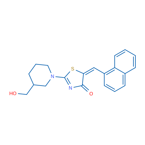 (5E)-2-[3-(Hydroxymethyl)piperidin-1-yl]-5-[(naphthalen-1-yl)methylidene]-4,5-dihydro-1,3-thiazol-4-one 1g