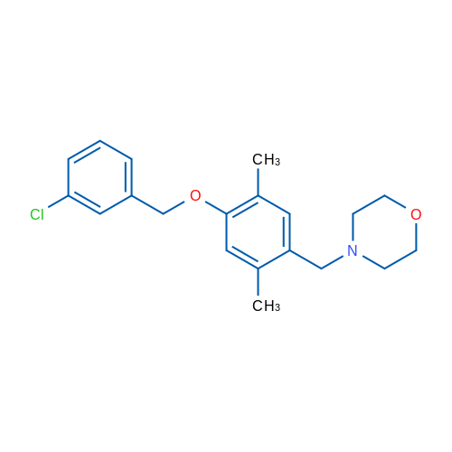 4-({4-[(3-chlorophenyl)methoxy]-2,5-dimethylphenyl}methyl)morpholine 1g