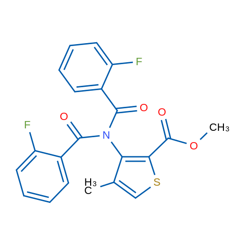 Methyl 3-[N-(2-fluorobenzoyl)2-fluorobenzamido]-4-methylthiophene-2-carboxylate 1g