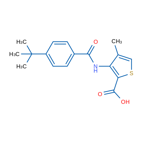 3-(4-tert-Butylbenzamido)-4-methylthiophene-2-carboxylic acid 1g
