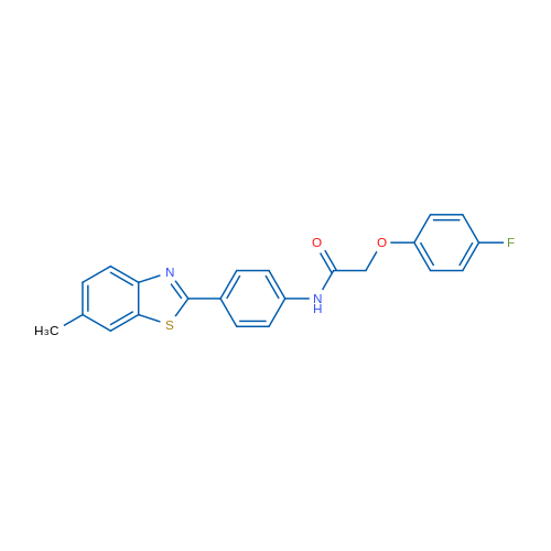 2-(4-Fluorophenoxy)-N-[4-(6-methyl-1,3-benzothiazol-2-yl)phenyl]acetamide 1g