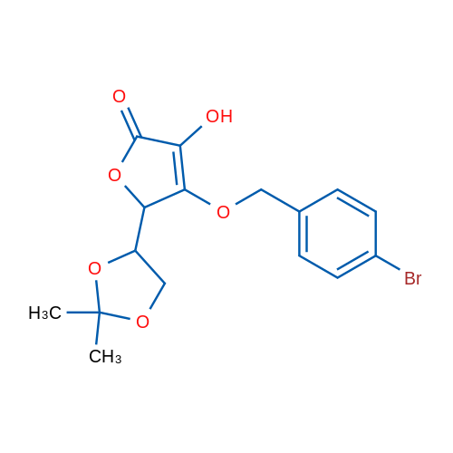 4-[(4-Bromophenyl)methoxy]-5-(2,2-dimethyl-1,3-dioxolan-4-yl)-3-hydroxy-2,5-dihydrofuran-2-one 1g