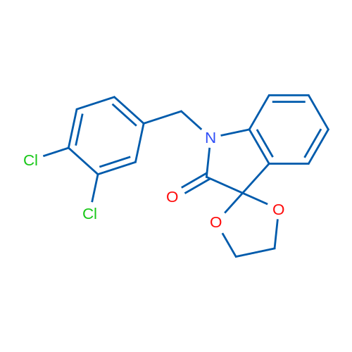 1'-[(3,4-Dichlorophenyl)methyl]-1',2'-dihydrospiro[1,3-dioxolane-2,3'-indole]-2'-one 1g