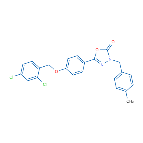 5-{4-[(2,4-dichlorophenyl)methoxy]phenyl}-3-[(4-methylphenyl)methyl]-2,3-dihydro-1,3,4-oxadiazol-2-one 10mg