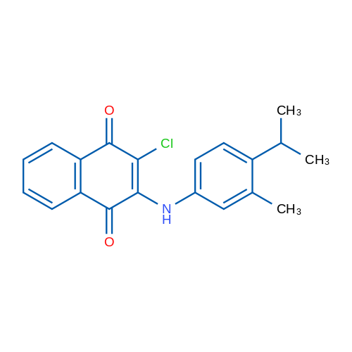 2-Chloro-3-{[3-methyl-4-(propan-2-yl)phenyl]amino}-1,4-dihydronaphthalene-1,4-dione 1g