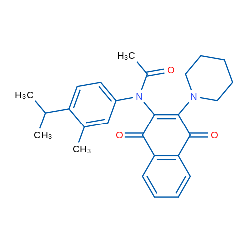 N-[1,4-Dioxo-3-(piperidin-1-yl)-1,4-dihydronaphthalen-2-yl]-N-[3-methyl-4-(propan-2-yl)phenyl]acetamide 1g