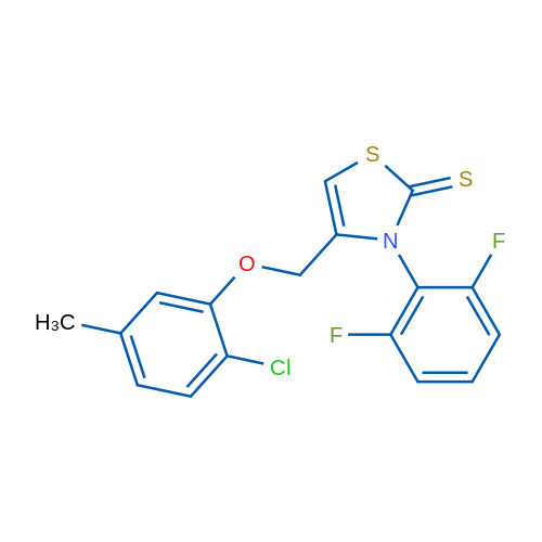 4-[(2-Chloro-5-methylphenoxy)methyl]-3-(2,6-difluorophenyl)-2,3-dihydro-1,3-thiazole-2-thione 1g