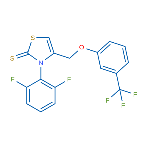 3-(2,6-Difluorophenyl)-4-{[3-(trifluoromethyl)phenoxy]methyl}-2,3-dihydro-1,3-thiazole-2-thione 1g