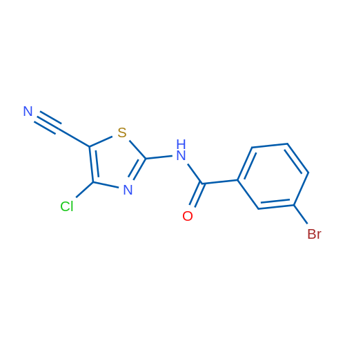 3-Bromo-N-(4-chloro-5-cyano-1,3-thiazol-2-yl)benzamide 1g