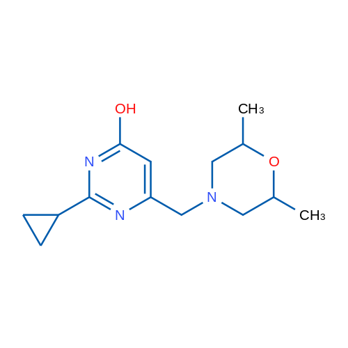 2-Cyclopropyl-6-[(2,6-dimethylmorpholin-4-yl)methyl]pyrimidin-4-ol 1g