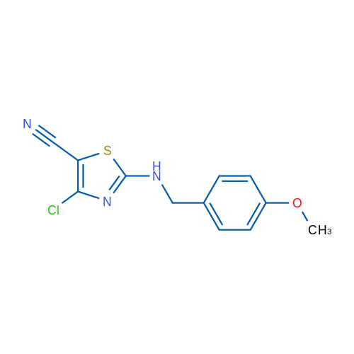 4-Chloro-2-{[(4-methoxyphenyl)methyl]amino}-1,3-thiazole-5-carbonitrile 1g