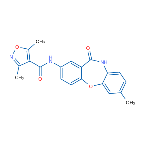 3,5-Dimethyl-N-{5-methyl-10-oxo-2-oxa-9-azatricyclo[9.4.0.0^{3,8}]pentadeca-1(11),3(8),4,6,12,14-hexaen-13-yl}-1,2-oxazole-4-carboxamide 1g
