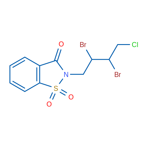 2-(2,3-Dibromo-4-chlorobutyl)benzo[d]isothiazol-3(2H)-one 1,1-dioxide 1g