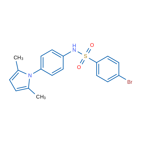 4-Bromo-N-[4-(2,5-dimethyl-1H-pyrrol-1-yl)phenyl]benzene-1-sulfonamide 1g