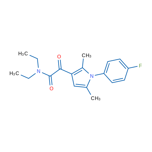 N,N-Diethyl-2-[1-(4-fluorophenyl)-2,5-dimethyl-1H-pyrrol-3-yl]-2-oxoacetamide 1g