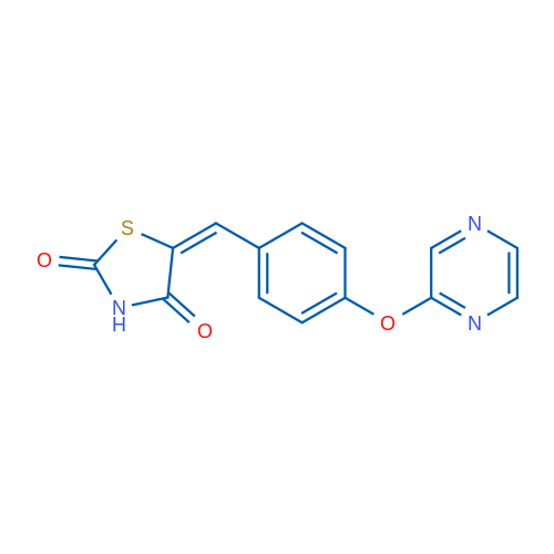 (5E)-5-{[4-(pyrazin-2-yloxy)phenyl]methylidene}-1,3-thiazolidine-2,4-dione 1g
