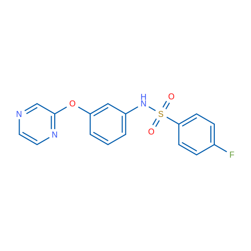 4-Fluoro-N-[3-(pyrazin-2-yloxy)phenyl]benzene-1-sulfonamide 1g