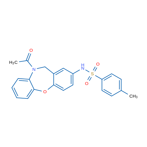 N-{9-acetyl-2-oxa-9-azatricyclo[9.4.0.0^{3,8}]pentadeca-1(11),3,5,7,12,14-hexaen-13-yl}-4-methylbenzene-1-sulfonamide 1g