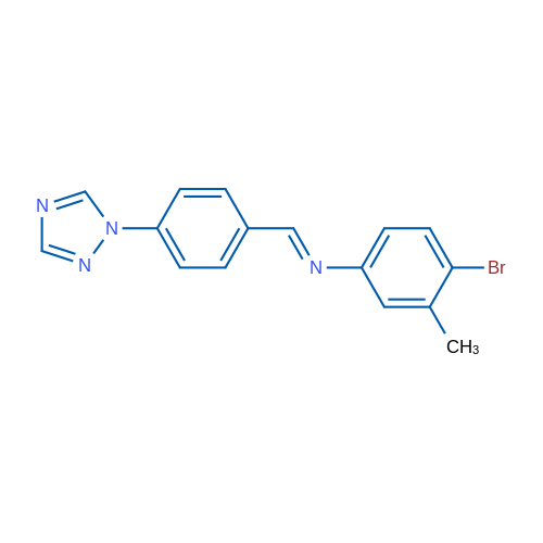 (1E)-N-(4-Bromo-3-methylphenyl)-1-[4-(1H-1,2,4-triazol-1-yl)phenyl]methanimine 1g