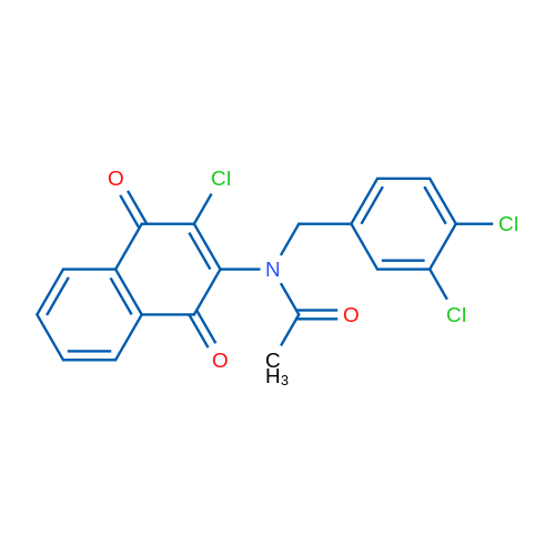 N-(3-Chloro-1,4-dioxo-1,4-dihydronaphthalen-2-yl)-N-[(3,4-dichlorophenyl)methyl]acetamide 1g