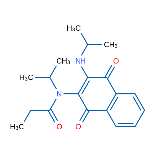 N-{1,4-dioxo-3-[(propan-2-yl)amino]-1,4-dihydronaphthalen-2-yl}-N-(propan-2-yl)propanamide 1g
