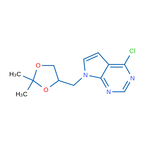 4-Chloro-7-((2,2-dimethyl-1,3-dioxolan-4-yl)methyl)-7H-pyrrolo[2,3-d]pyrimidine 1g