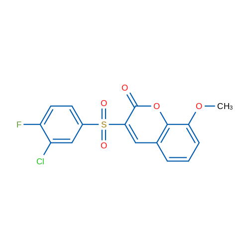 3-(3-Chloro-4-fluorobenzenesulfonyl)-8-methoxy-2H-chromen-2-one 1g