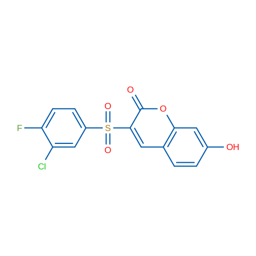 3-(3-Chloro-4-fluorobenzenesulfonyl)-7-hydroxy-2H-chromen-2-one 1g