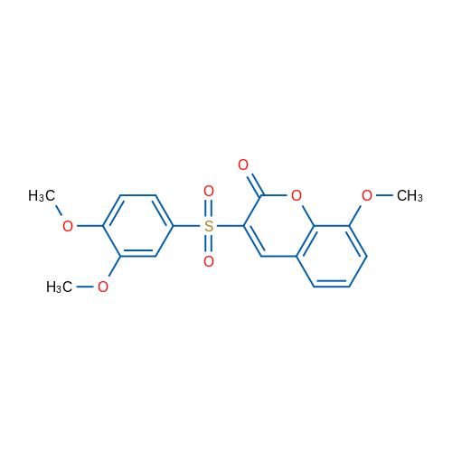 3-(3,4-Dimethoxybenzenesulfonyl)-8-methoxy-2H-chromen-2-one 1g