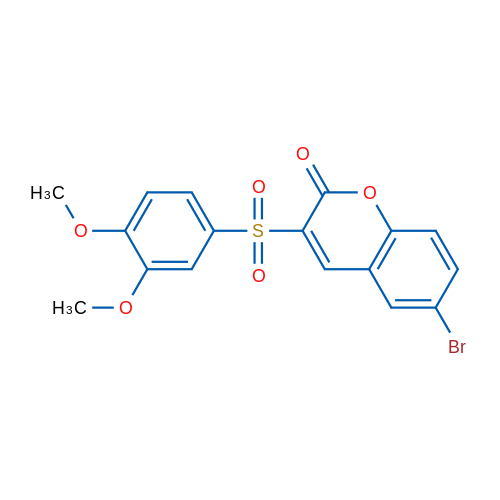 6-Bromo-3-(3,4-dimethoxybenzenesulfonyl)-2H-chromen-2-one 1g