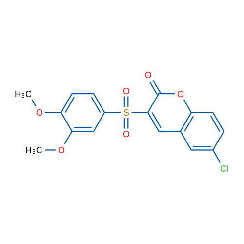 6-Chloro-3-(3,4-dimethoxybenzenesulfonyl)-2H-chromen-2-one 1g