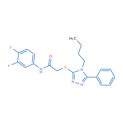 2-[(4-Butyl-5-phenyl-4H-1,2,4-triazol-3-yl)sulfanyl]-N-(3,4-difluorophenyl)acetamide 5mg