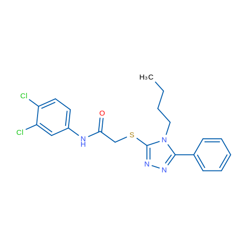 2-[(4-Butyl-5-phenyl-4H-1,2,4-triazol-3-yl)sulfanyl]-N-(3,4-dichlorophenyl)acetamide 5mg