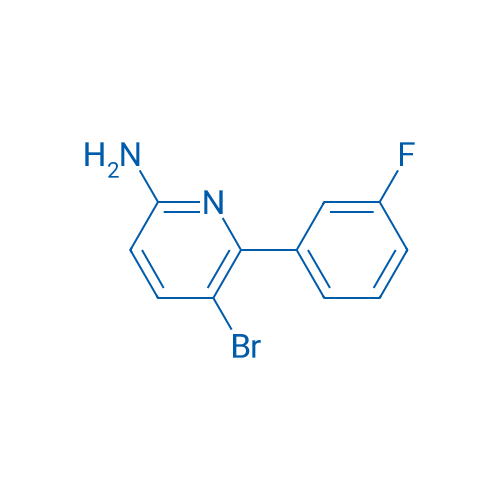 5-Bromo-6-(3-fluorophenyl)pyridin-2-amine 250mg