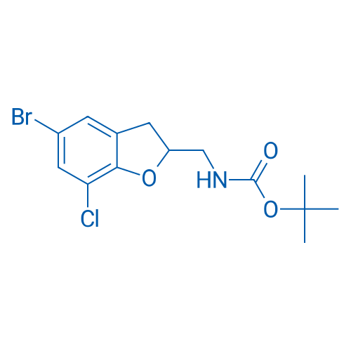 tert-Butyl ((5-bromo-7-chloro-2,3-dihydrobenzofuran-2-yl)methyl)carbamate 100mg