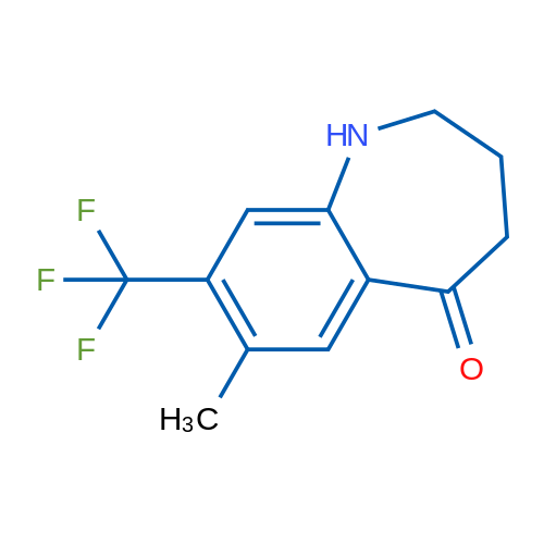 7-Methyl-8-(trifluoromethyl)-3,4-dihydro-1H-benzo[b]azepin-5(2H)-one 1g