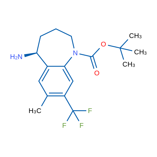 (S)-tert-Butyl 5-amino-7-methyl-8-(trifluoromethyl)-2,3,4,5-tetrahydro-1H-benzo[b]azepine-1-carboxylate 1g