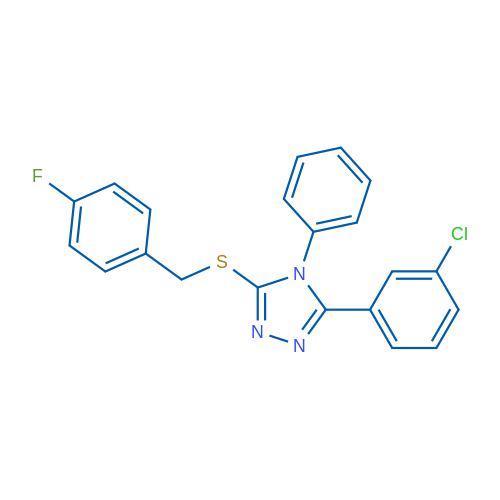 3-(3-Chlorophenyl)-5-{[(4-fluorophenyl)methyl]sulfanyl}-4-phenyl-4H-1,2,4-triazole 1g