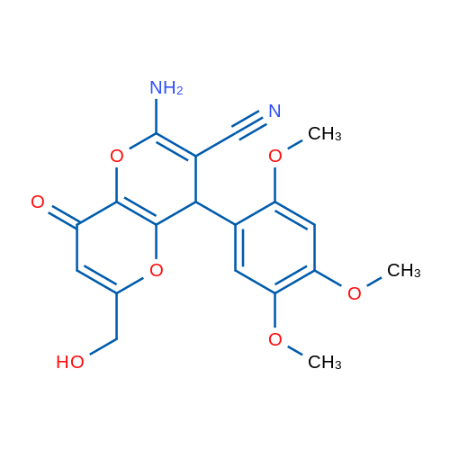 2-Amino-6-(hydroxymethyl)-8-oxo-4-(2,4,5-trimethoxyphenyl)-4H,8H-pyrano[3,2-b]pyran-3-carbonitrile 1g