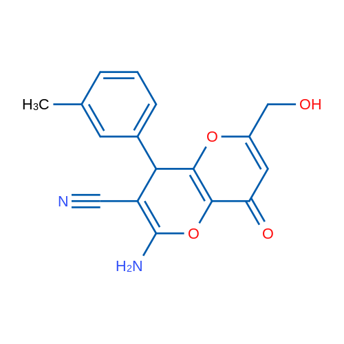 2-Amino-6-(hydroxymethyl)-4-(3-methylphenyl)-8-oxo-4H,8H-pyrano[3,2-b]pyran-3-carbonitrile 1g