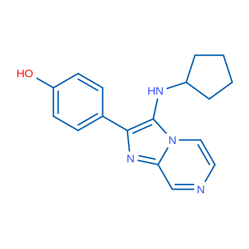 4-(3-(Cyclopentylamino)imidazo[1,2-a]pyrazin-2-yl)phenol 1g