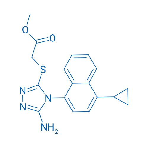 Methyl 2-((5-amino-4-(4-cyclopropylnaphthalen-1-yl)-4H-1,2,4-triazol-3-yl)thio)acetate 1g