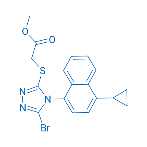 Methyl 2-((5-bromo-4-(4-cyclopropylnaphthalen-1-yl)-4H-1,2,4-triazol-3-yl)thio)acetate 1g