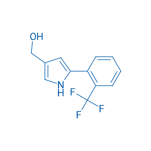 (5-(2-(Trifluoromethyl)phenyl)-1H-pyrrol-3-yl)methanol 250mg