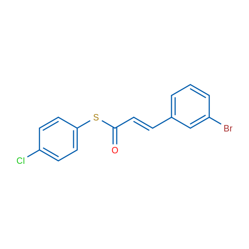 (2E)-3-(3-Bromophenyl)-1-[(4-chlorophenyl)sulfanyl]prop-2-en-1-one 1g